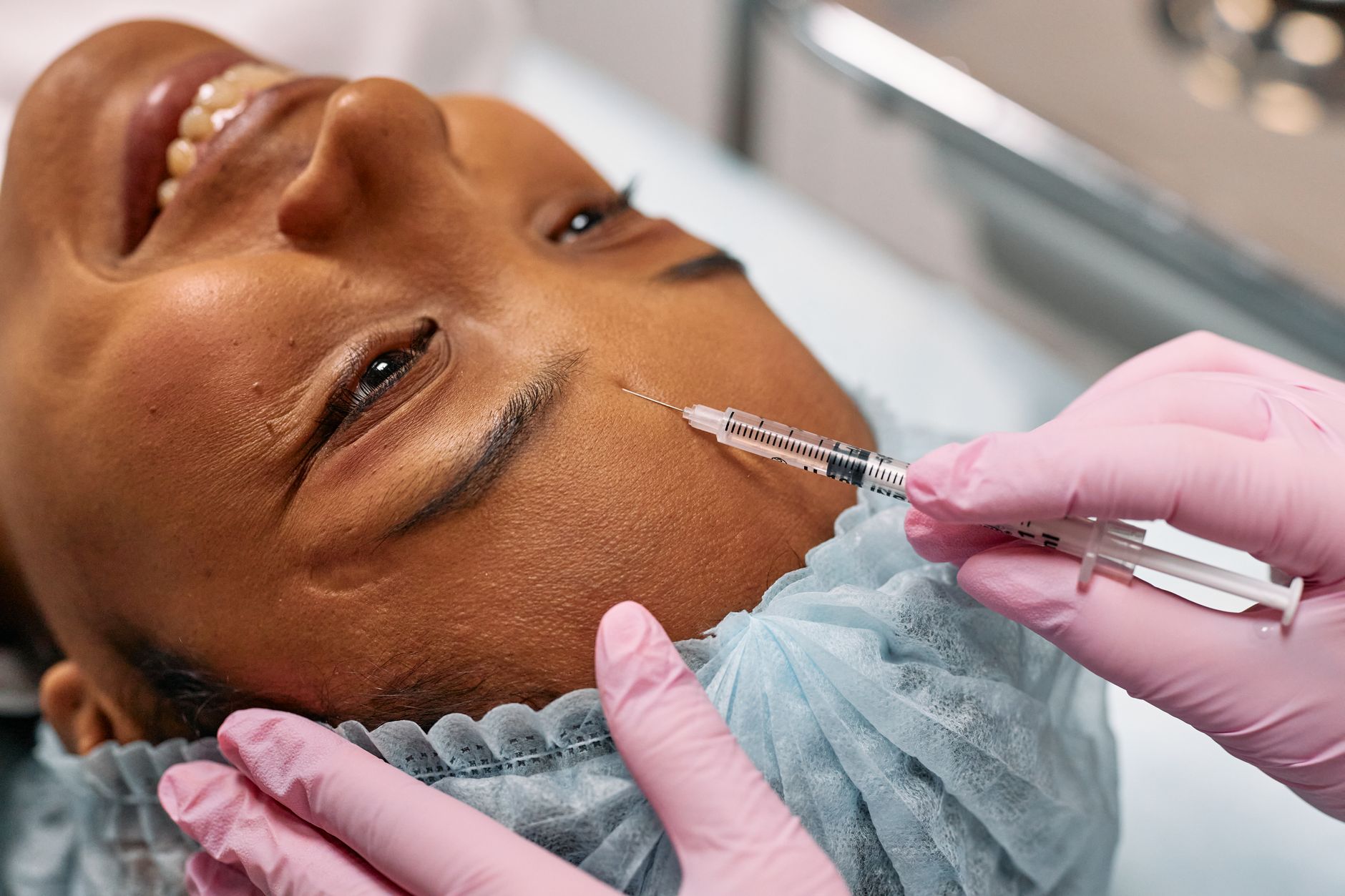 Injection de botox sur le front