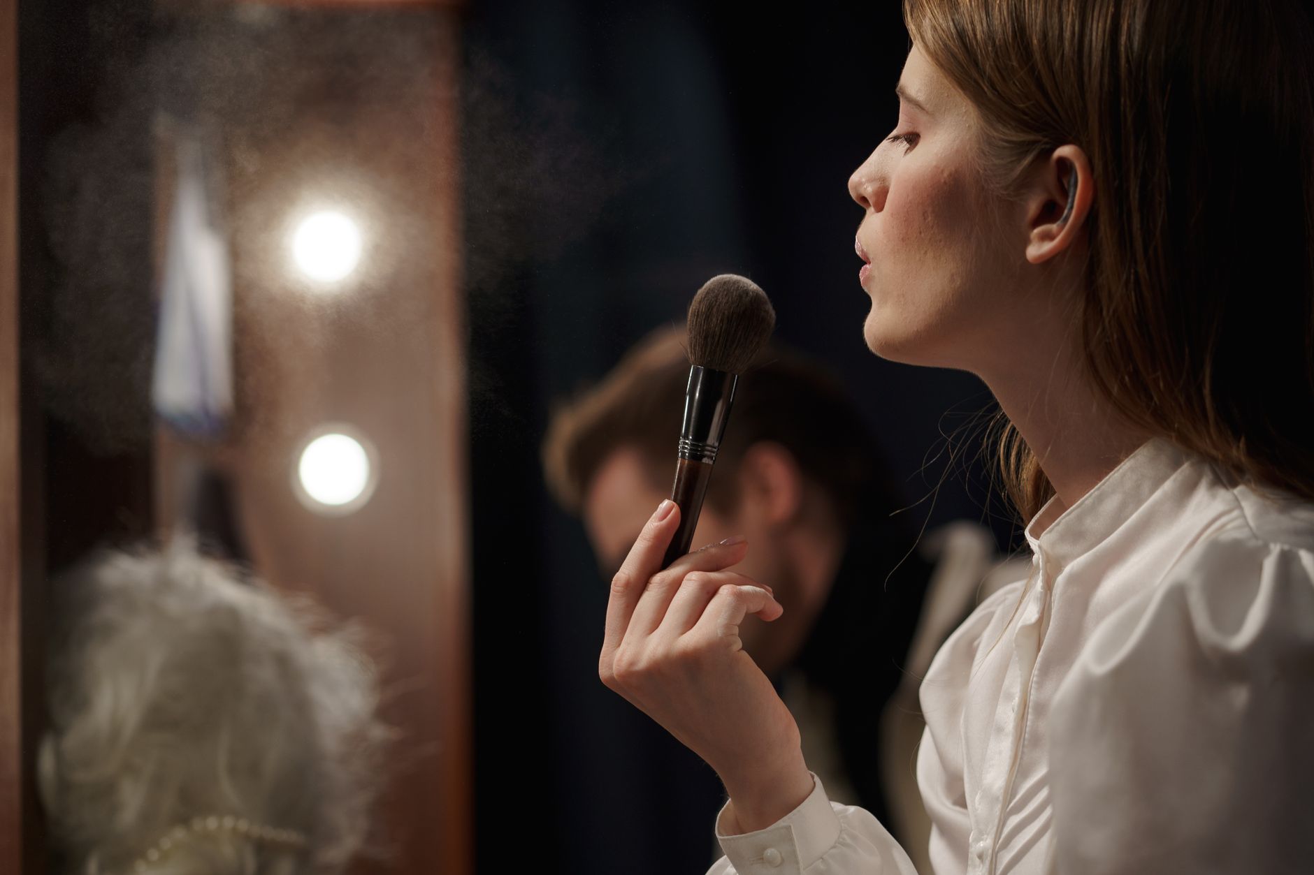 Maquillage du visage à la lumière du jour